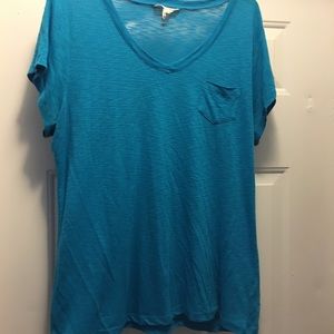 Women’s turquoise gauze short sleeve shirt